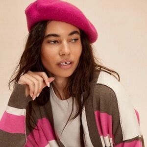 NWOT Free People Lilie Beret - Hot Pink